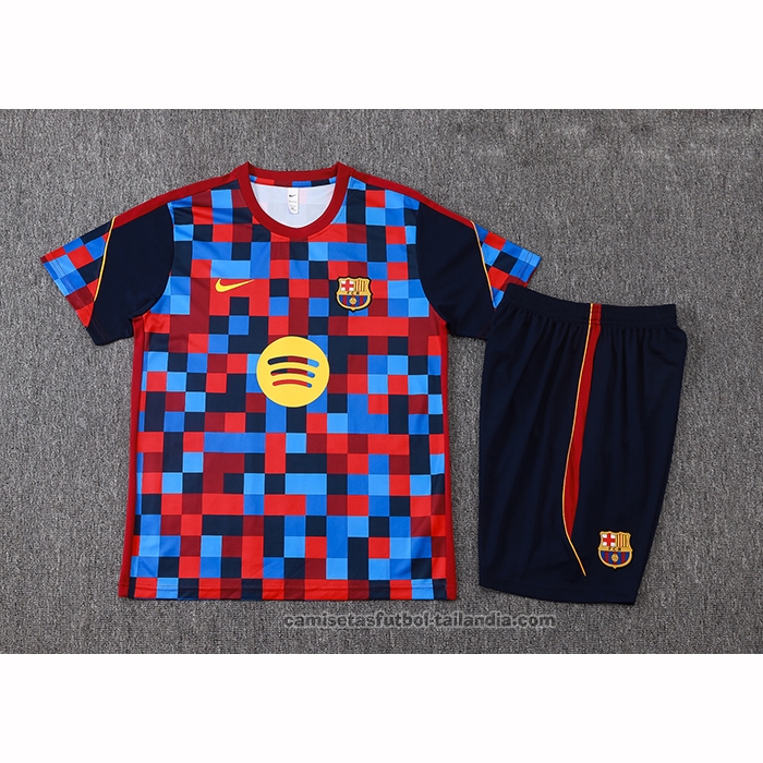Chandal del Barcelona Manga Corta 26/27 Azul Rojo - Pantalon Corto